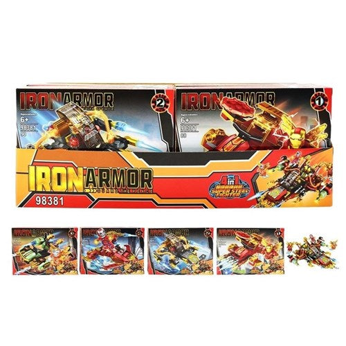 Iron armour themed building block toy set