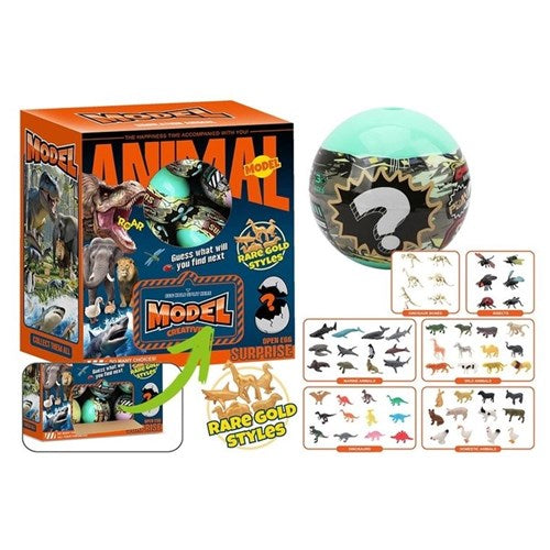 Surprise dinosaur or animal toy ball