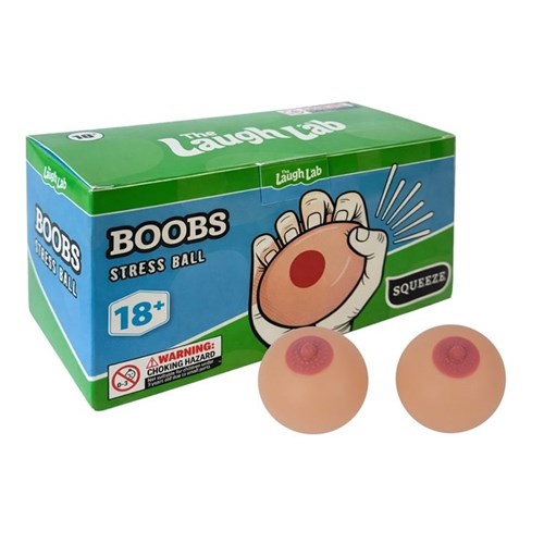 Novelty adult humour boob shaped stress ball