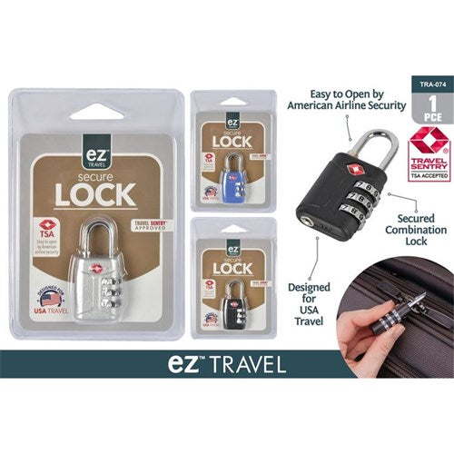 TSA approved combination padlock