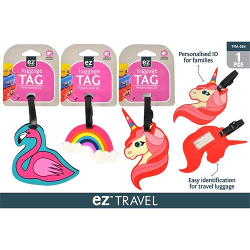 Assorted novelty luggage tags