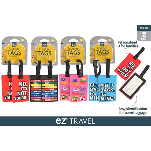 Novelty PVC luggage tags with sayings