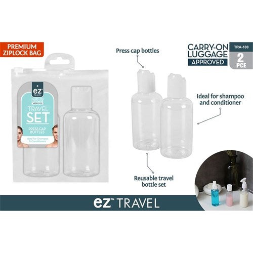 75ml pop cap travel bottle