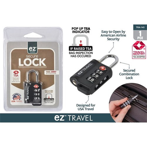 TSA lock with inspection indicator