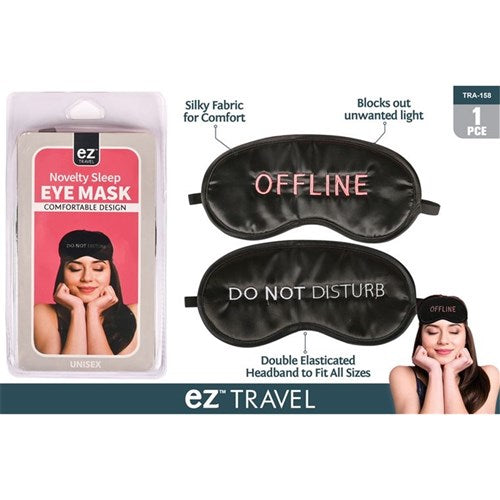 Embroidered sleep eye mask