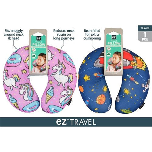 Kids microbead printed travel pillow