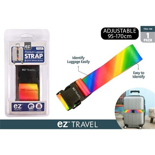 Premium luggage strap with clip