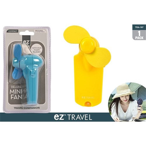 Portable battery operated mini fan