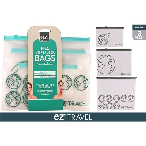 Reusable EVA zip lock travel bags