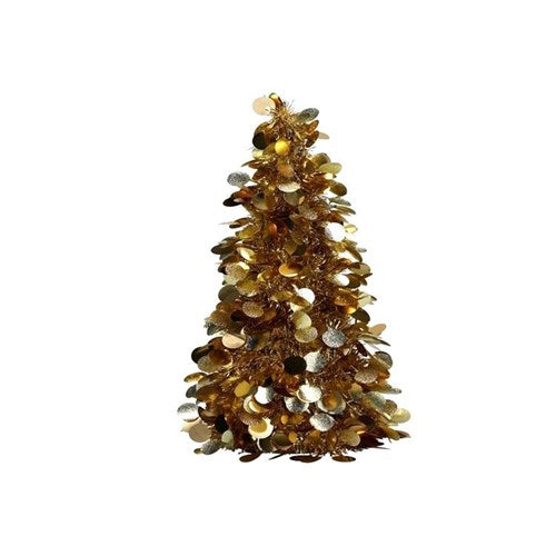 46cm dark gold tinsel Christmas tree decoration