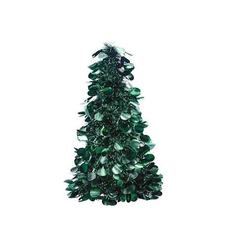 46cm green tinsel Christmas tree decoration