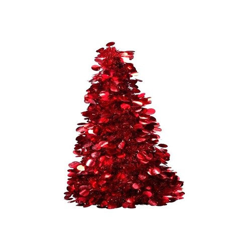 60cm red tinsel Christmas tree decoration