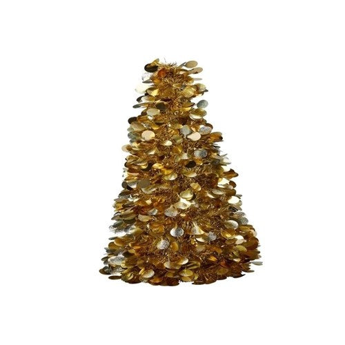 60cm dark gold tinsel Christmas tree decoration
