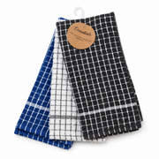 Mono Check Terry Towel 3pk St Grey,Blue White/Grey 40X55cm – thumbnail