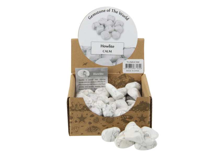 Polished howlite tumble stone 2-3cm
