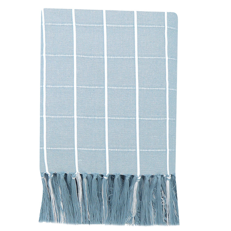 Idyllic Cotton Throws Blue 130x150cm