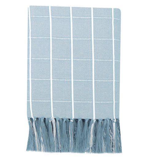 Idyllic Cotton Throws Blue 130x150cm