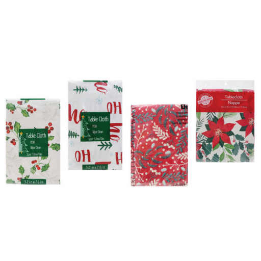 Ronis Table Cloth Heavy Flannel 132x178cm 4 Asstd