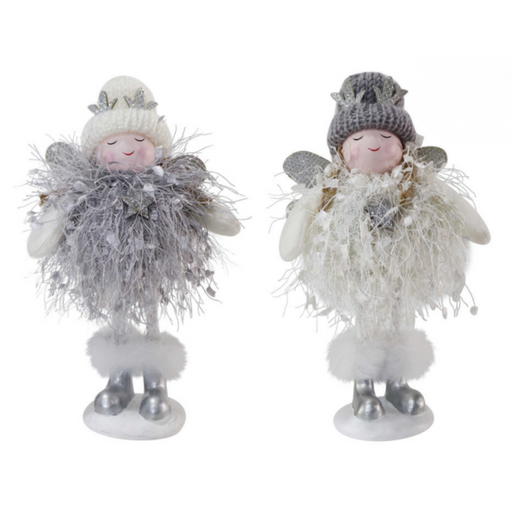 Ronis Table Deco Feathery Fairy Grey 16cm Assorted