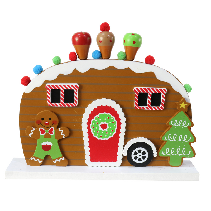 Ronis Table Deco Gingerbread Caravan 21cm Assorted