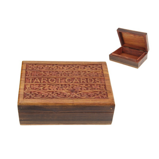 Ronis Tarot Card Sheesham Wood Box 18x18cm
