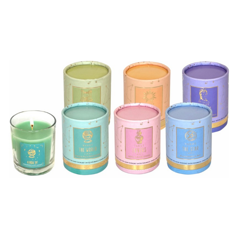 Ronis Tarot Scented Candle With Tarot Design 9cm Assorted