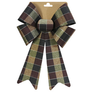 Ronis Tartan Bow Metallic Thread 23x38cm Assorted