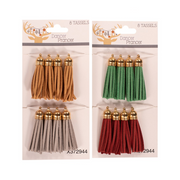 Assorted 8-pack decorative tassels in various colors for crafts and gift décor
