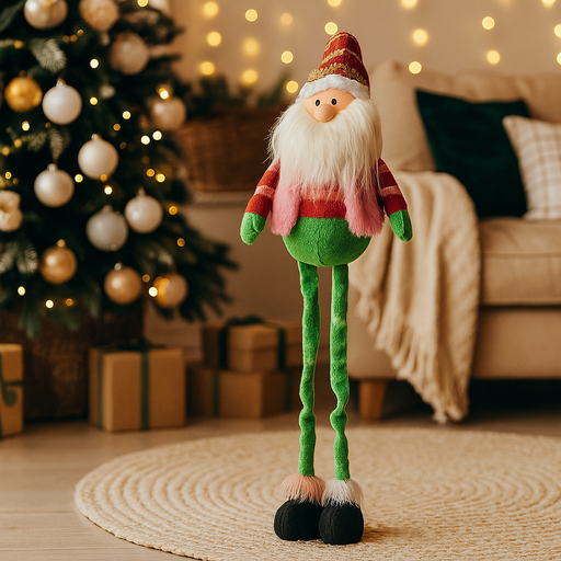 Telescopic Santa figurine with adjustable height from 36cm to 58cm in classic red Christmas outfit