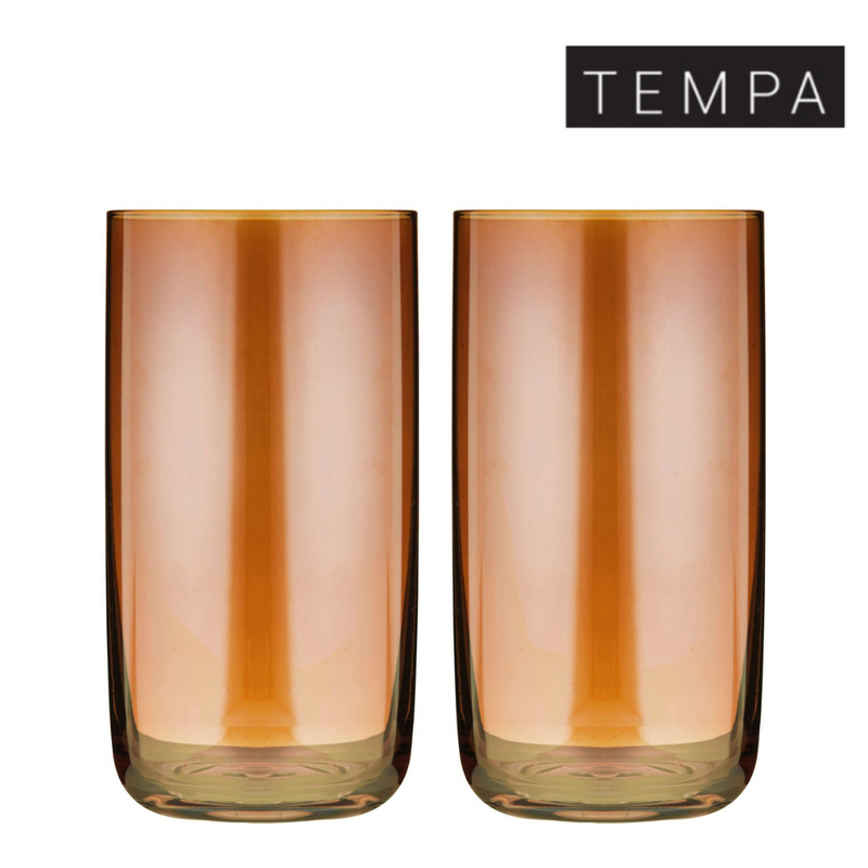 Ronis Tempa Verity Amber Highball Tumbler 2pk
