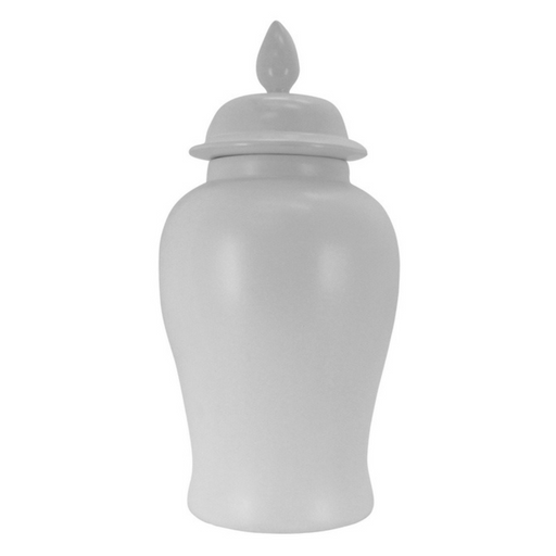 Temple jar 23x46cm white tall decorative ginger jar for Hamptons and coastal home décor styling on console or sideboard