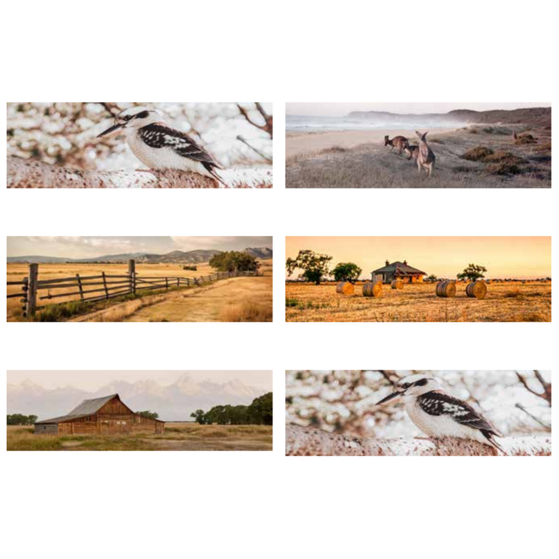 Panoramic ‘This is Australia’ canvas wall art 40x120cm 2.5cm deep assorted Australian-inspired statement print