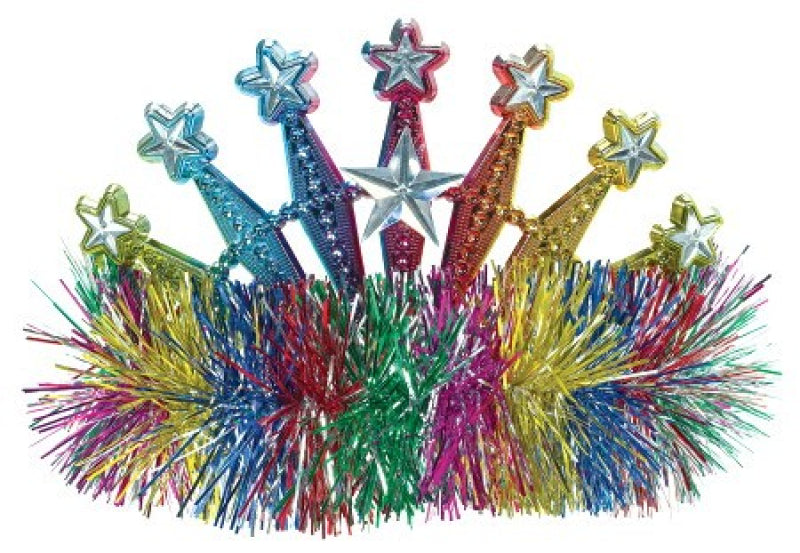 Colourful rainbow tiara for festival outfits and party dress up looks