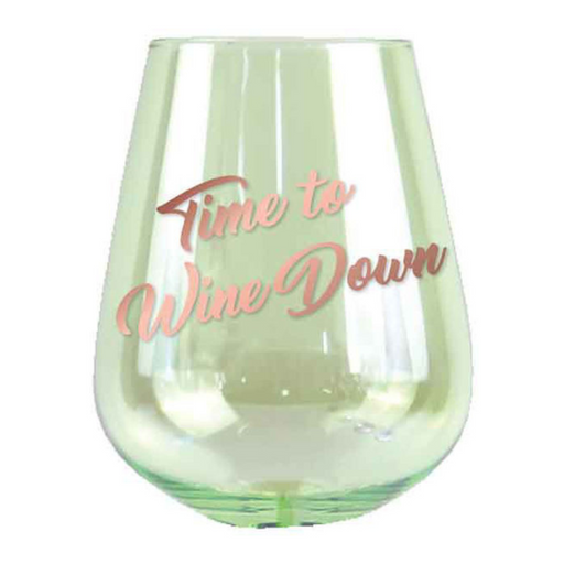 Ronis Time To Wine Down Stemless Glass 13cm 600ml 2pk