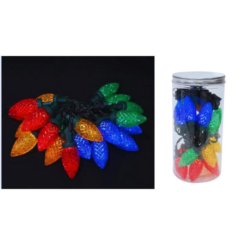 Timer LED Ball and Pinecone Lights 20 in Jar Multicolour Assorted – Decorative festive string lights for Christmas, weddings, parties, and home décor