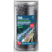 Timer LED Cluster Lights 200 Battery Operated in Jar Multicolour – Festive decorative fairy lights for Christmas, parties, and home décor