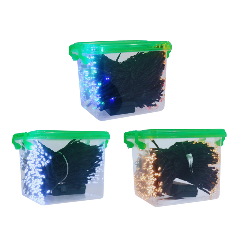 Timer LED Lights 300 assorted colours battery operated in storage tub