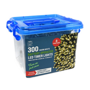 Christmas 300 LED warm white string lights with timer function battery operated
