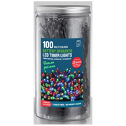 Timer Lights LED 100 Battery Operated in Jar Multicolour – Decorative fairy lights for Christmas, parties, weddings, and home décor