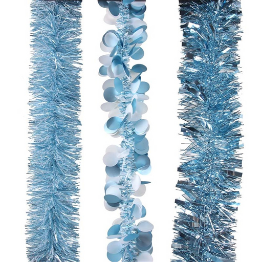 Ronis Tinsel 2m Blue 3 Asstd