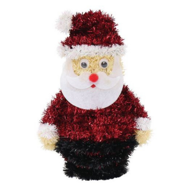 Ronis Tinsel Deco Santa 18cm