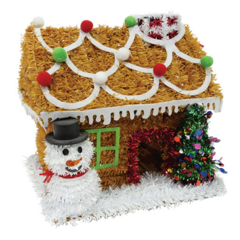 Ronis Tinsel Decor Gingerbread House 24cm
