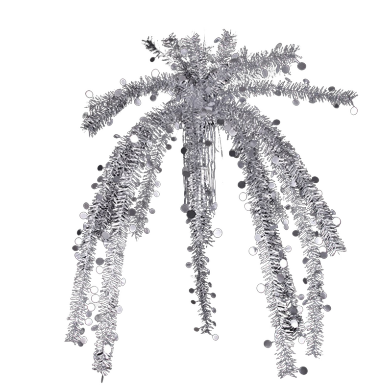 Tinsel Fountain (Red, White, Silver) 90cm