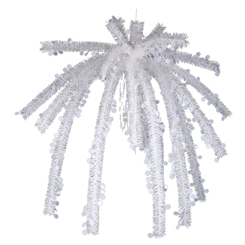 Tinsel Fountain (Red, White, Silver) 90cm