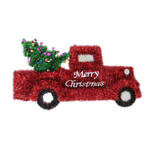 Ronis Tinsel Pick Up Truck Plaque 62X33cm