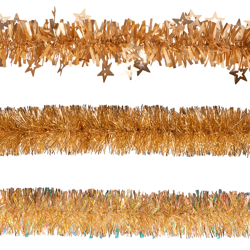 Ronis Tinsel 200cm Champagne Assorted