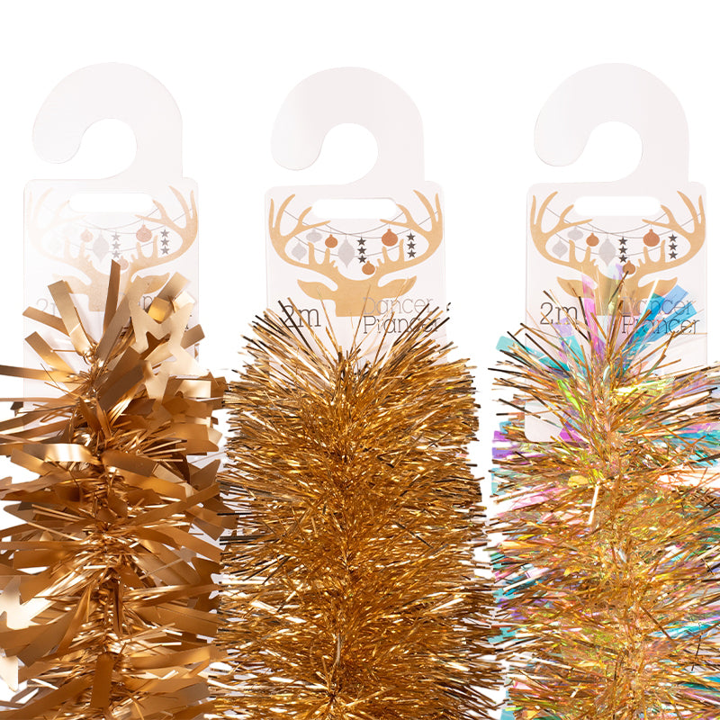 Ronis Tinsel 200cm Champagne Assorted