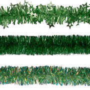 Mint tinsel 200cm assorted finishes for Christmas tree and festive decoration