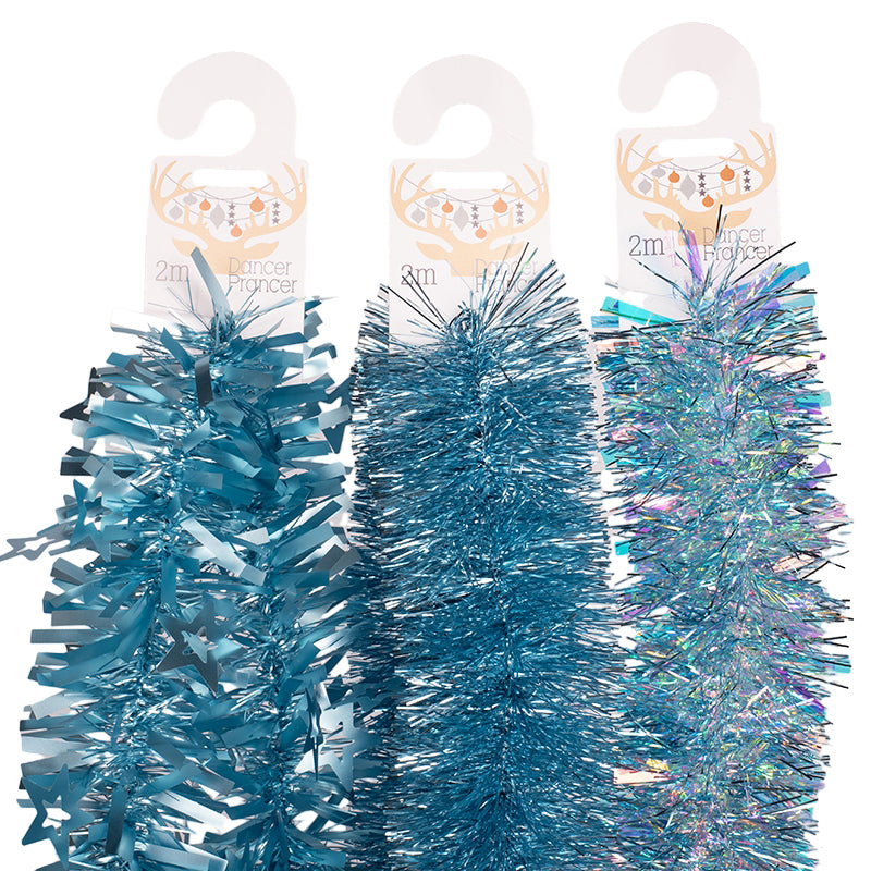 Ronis Tinsel 200cm Powder Blue Assorted