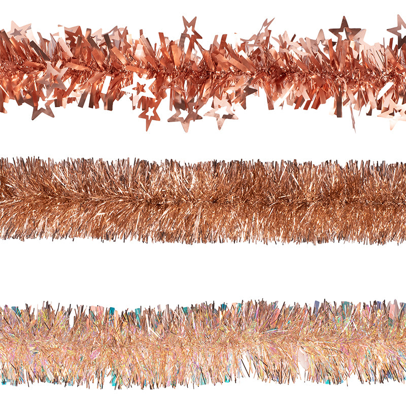 Ronis Tinsel 200cm Rose Gold Assorted